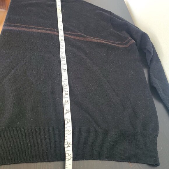 Vintage Yves Saint Laurent Wool Blend Crew Neck Pullover Sweater Size 50 Black - Picture 9 of 9